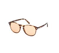 TOM FORD Hombre FT1097 LEWIS 55E Gafas de sol Acetato la Habana Marrón Redonda Fotocromático