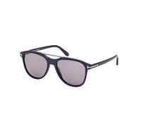 TOM FORD Hombre FT1098 DAMIAN-02 90C Gafas de sol Acetato Azul Gris Piloto Normal Espejo