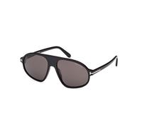 TOM FORD Hombre FT1178 EROL 01A Gafas de sol Acetato Negro Fumar Piloto Normal