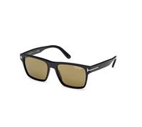 TOM FORD Hombre FT1205 CALDER 01H Gafas de sol Acetato Negro Marrón Cuadrada Polarizado