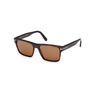 TOM FORD Hombre FT1205 CALDER 52E Gafas de sol Acetato Havana Marrone Cuadrada Normal