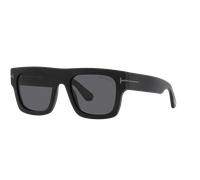 TOM FORD Hombre TOM FORD FT0711-N FAUSTO 02A Gafas de sol Acetato Negro Gris Cuadrada Normal