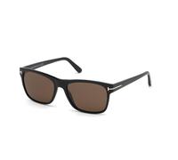 TOM FORD Hombre TOM FORD FT0698 GIULIO 01J Gafas de sol Acetato Negro Marrón Geométrico Normal