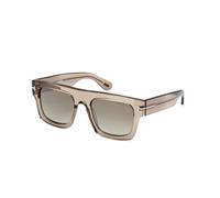 TOM FORD Hombre TOM FORD FT0711 FAUSTO 47Q Gafas de sol Acetato Marrón Verde Cuadrada Normal