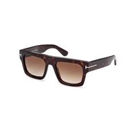 TOM FORD Hombre TOM FORD FT0711 FAUSTO 52F Gafas de sol Acetato la Habana Marrón Cuadrada Normal Sombreado