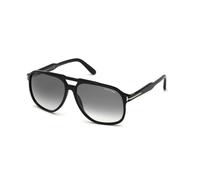 TOM FORD Hombre TOM FORD FT0753 RAOUL 01B Gafas de sol Acetato Negro Gris Cuadrada Normal Sombreado