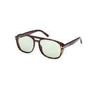TOM FORD Hombre TOM FORD FT1022 ROSCO 52N Gafas de sol Acetato Habana oscura Verde Cuadrada Normal