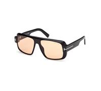 TOM FORD Hombre TOM FORD FT1101 TURNER 01E Gafas de sol Acetato Negro Marrón Cuadrada Fotocromático