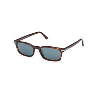TOM FORD Hombre TOM FORD FT1300 MILES-02 54V Gafas de sol Acetato la Habana Azul Cuadrada Normal