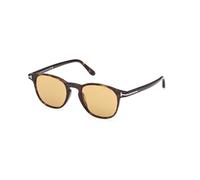 TOM FORD Hombre TOM FORD FT1302 HOLT-02 52E Gafas de sol Acetato la Habana Marrón Redonda Normal
