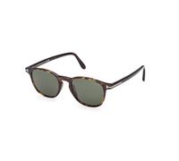 TOM FORD Hombre TOM FORD FT1302 HOLT-02 52R Gafas de sol Acetato la Habana Verde Redonda Polarizado