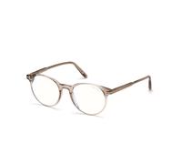 TOM FORD Hombre TOM FORD FT5695-B 045 Monturas ópticas Acetato Marrón Redonda Normal Blue Anti Light - para PC