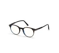 TOM FORD Hombre TOM FORD FT5695-B 056 Monturas ópticas Acetato la Habana Redonda Normal Blue Anti Light - para PC