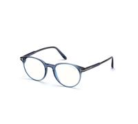 TOM FORD Hombre TOM FORD FT5695-B 090 Monturas ópticas Acetato Azul Redonda Normal Blue Anti Light - para PC
