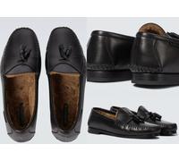 TOM FORD Iconic Tassel Loafers Fell Zapatos Shearling Mokasines Slipper 42