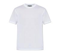 Tom Ford - Lyocell Cotton Crew Neck T-Shirt - Tops - Hombre - Blanco - 2XL -
