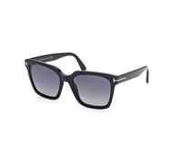 TOM FORD Mujer FT0952 SELBY 01D Gafas de sol Acetato Negro Gris Cuadrada Polarizado Sombreado