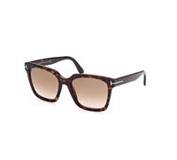 TOM FORD Mujer FT0952 SELBY 52F Gafas de sol Acetato la Habana Marrón Cuadrada Normal Sombreado