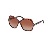 TOM FORD Mujer FT1013 ROSEMIN 52F Gafas de sol Acetato la Habana Marrón Mariposa Normal Sombreado