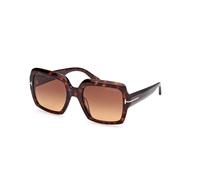 TOM FORD Mujer FT1082 KAYA 52F Gafas de sol Acetato la Habana Marrón Cuadrada Normal Sombreado