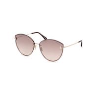 TOM FORD Mujer FT1106 EVANGELINE 28G Gafas de sol Metal Oro Marrón Cat Eye Normal Sombreado