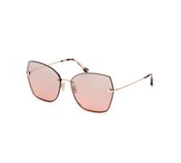 TOM FORD Mujer FT1107 NICKIE-02 28U Gafas de sol Metal Oro Burdeos Mariposa Normal Sombreado