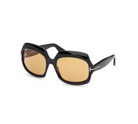 TOM FORD Mujer FT1155 REN 01E Gafas de sol Acetato Negro Marrón Geométrico Normal