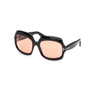 TOM FORD Mujer FT1155 REN 05E Gafas de sol Acetato Negro Marrón Geométrico Fotocromático