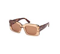 Tom Ford Brigitta - Gafas de sol para mujer, color marrón claro brillante/marrón, talla única