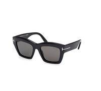 TOM FORD Mujer FT1191 LUNA 01D Gafas de sol Acetato Negro Fumar Mariposa Polarizado