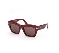 TOM FORD Mujer FT1191 LUNA 69E Gafas de sol Acetato Burdeos Marrón Mariposa Normal