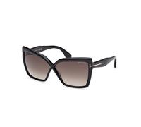 TOM FORD Mujer FT1195 FIORE 01B Gafas de sol Acetato Negro Fumar Mariposa Normal