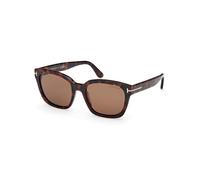 TOM FORD Mujer FT1216 HAYLAY 52H Gafas de sol Acetato Havana Marrone Cuadrada Polarizado