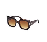 TOM FORD Mujer FT1220 CARLA-02 52F Gafas de sol Acetato la Habana Marrón Cuadrada Normal Sombreado