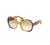 TOM FORD Mujer FT1221 SAFFRON 41F Gafas de sol Acetato Amarillo Marrón Cuadrada Normal Sombreado