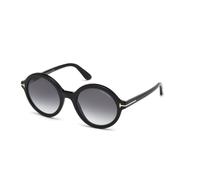 TOM FORD Mujer TOM FORD FT0602 NICOLETTE-02 001 Gafas de sol Acetato Negro Gris Redonda Normal Sombreado