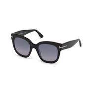TOM FORD Mujer TOM FORD FT0613 BEATRIX-02 01C Gafas de sol Acetato Negro Gris Geométrico Normal Espejo