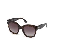 TOM FORD Mujer TOM FORD FT0613 BEATRIX-02 52T Gafas de sol Acetato Habana oscura Burdeos Geométrico Normal Sombreado