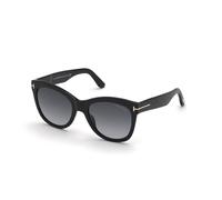 TOM FORD Mujer TOM FORD FT0870 WALLACE 01B Gafas de sol Acetato Negro Gris Cat Eye Normal Sombreado