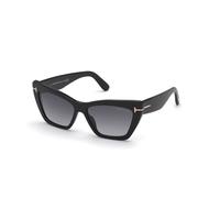 TOM FORD Mujer TOM FORD FT0871 WYATT 01B Gafas de sol Acetato Negro Gris Cat Eye Normal Sombreado