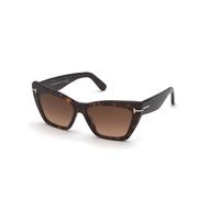 TOM FORD Mujer TOM FORD FT0871 WYATT 52F Gafas de sol Acetato la Habana Marrón Cat Eye Normal Sombreado