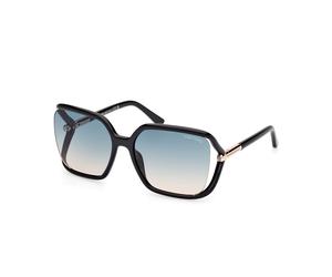 TOM FORD Mujer TOM FORD FT1089 SOLANGE-02 01P Gafas de sol Inyectado Negro Verde Mariposa Normal Sombreado