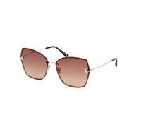 TOM FORD Mujer TOM FORD FT1107 NICKIE-02 28F Gafas de sol Metal Oro Marrón Mariposa Normal Sombreado