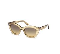 TOM FORD Mujer TOM FORD FT1285 LINDA-02 45B Gafas de sol Acetato Marrón Fumar Mariposa Normal