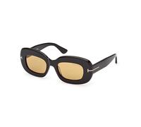 TOM FORD Mujer TOM FORD FT1345 ISLAY-02 01E Gafas de sol Acetato Negro Amarillo Cuadrada Normal