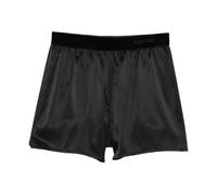 Tom Ford - Pantalones Cortos de Seda con Banda de Logo - Shorts - Mujer - Negro - L -