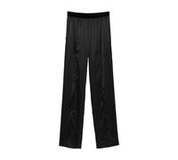 Tom Ford - Pantalones de seda con cintura elástica y logo - Trousers - Mujer - Negro - S -
