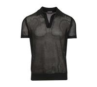 Tom Ford - Polo de malla de algodón y seda - Knitwear - Hombre - Negro - L -