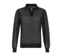 Tom Ford - Polo de manga larga sin botones de malla de seda y algodón 18Gg - Tops - Hombre - Negro - M -