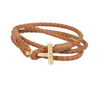 Tom Ford - Pulsera de Cuero Trenzado con T - Accessories - Hombre - Marrón - L -